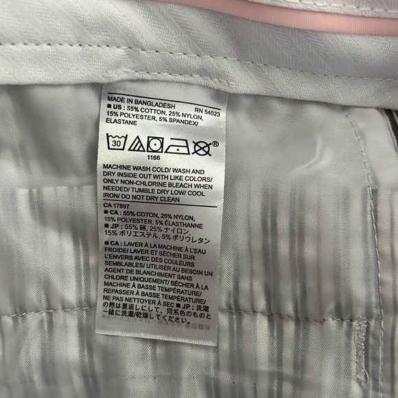 𝅺banana Republic Sloan Crop White with Grey Stripe - Picture 5 of 9